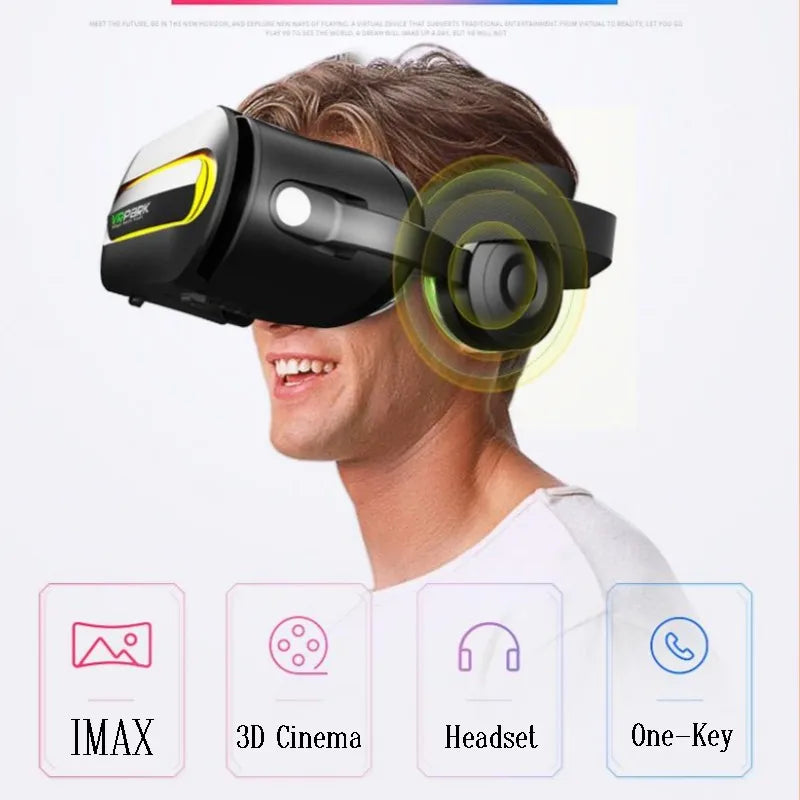 Original J60 4K Wireless VR Glasses – Stereo 3D Virtual Reality Headset for Smartphones Up to 6.7"