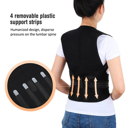 Tourmaline Magnetic Heated Vest — Self-Heating Thermal Waist Brace & Lumbar Support Corset for Posture Correction and Pain Relief