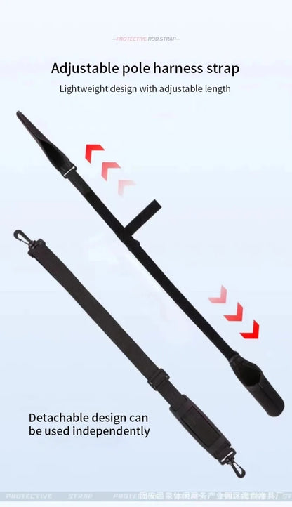 Adjustable Fishing Rod Storage Bag — Portable Shoulder Belt Protector for Reel and Rod, 1-Piece Fishing Accessory
