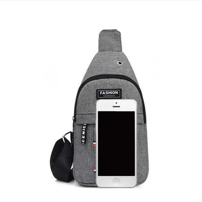 2023 New Chest Bag – Men’s Simple Nylon Fashion Waterproof Messenger Pack, One Shoulder Crossbody Bag