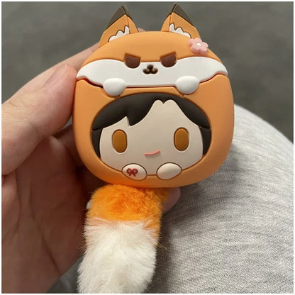 Hua Cheng Xie Lian Fox Rabbit Bluetooth Headset Case – Tian Guan Ci Fu Cosplay Earphone Case, Official Toy Gift