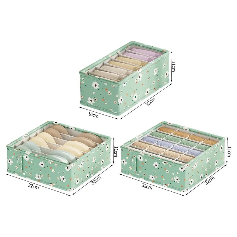Underwear & Socks Cabinet Drawer Organizer – Wardrobe Storage Box for Clothes, Ties, Pants & Bras