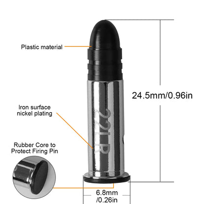 22LR Dummy Rounds — Practice Training Bullets, 6 or 12PCS for Safe Shooting Practice