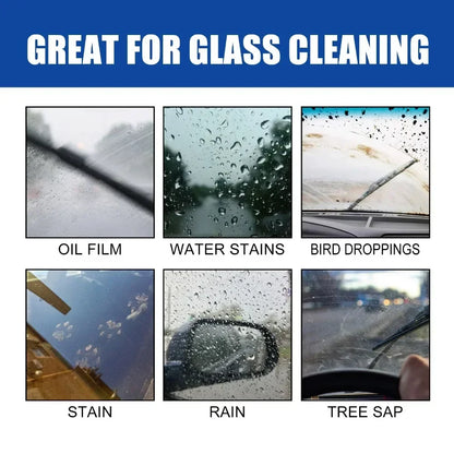 Motorcycle & Car Glass Oil Film Remover – Windshield Polishing Compound for Crystal Clear Window Cleaning & Auto Detailing