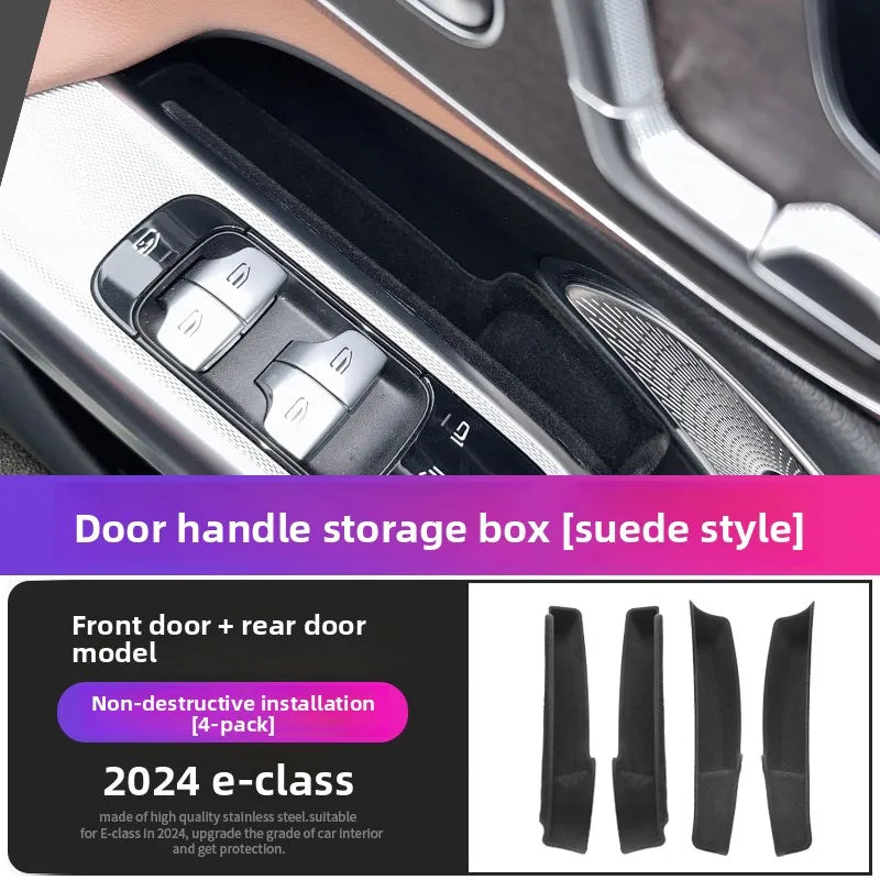 Mercedes-Benz W214 E-Class Door Storage Box Organizer – Compatible with E260/E300 2024+ Interior Car Storage Upgrade Accessory