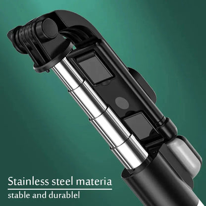 Wireless Bluetooth Selfie Stick & Tripod Stand – Fill Light with Remote Shutter for iPhone, Samsung, Xiaomi, Live Streaming Phone Holder