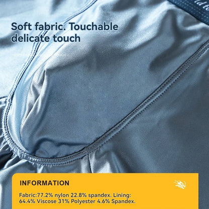 3PCS Luxury Ice Silk Satin Boxers — Summer Smooth, Cool Solid Men’s Underwear with Breathable Mesh Crotch