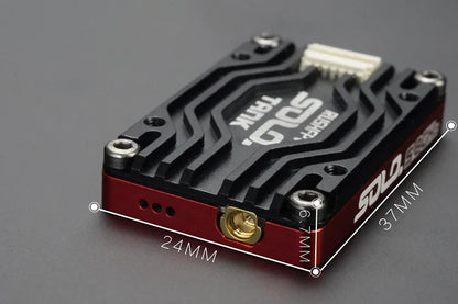 RUSHFPV RUSH TANK SOLO 5.8G VTX Video Transmitter – 48CH 1.6W High Power CNC Shell with Built-in Microphone for RC FPV Racing Drone