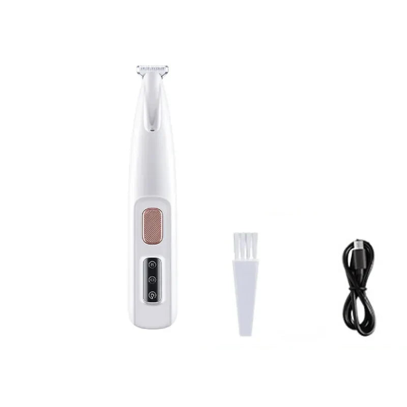 Dog Paw Trimmer with LED Light – Waterproof Pet Hair Clipper with LED Display & 18mm Wide Blade for Grooming