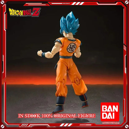 Original Bandai Dragon Ball Z S.H.Figuarts — Super Saiyan God Blue Son Goku Action Figure Model Toy