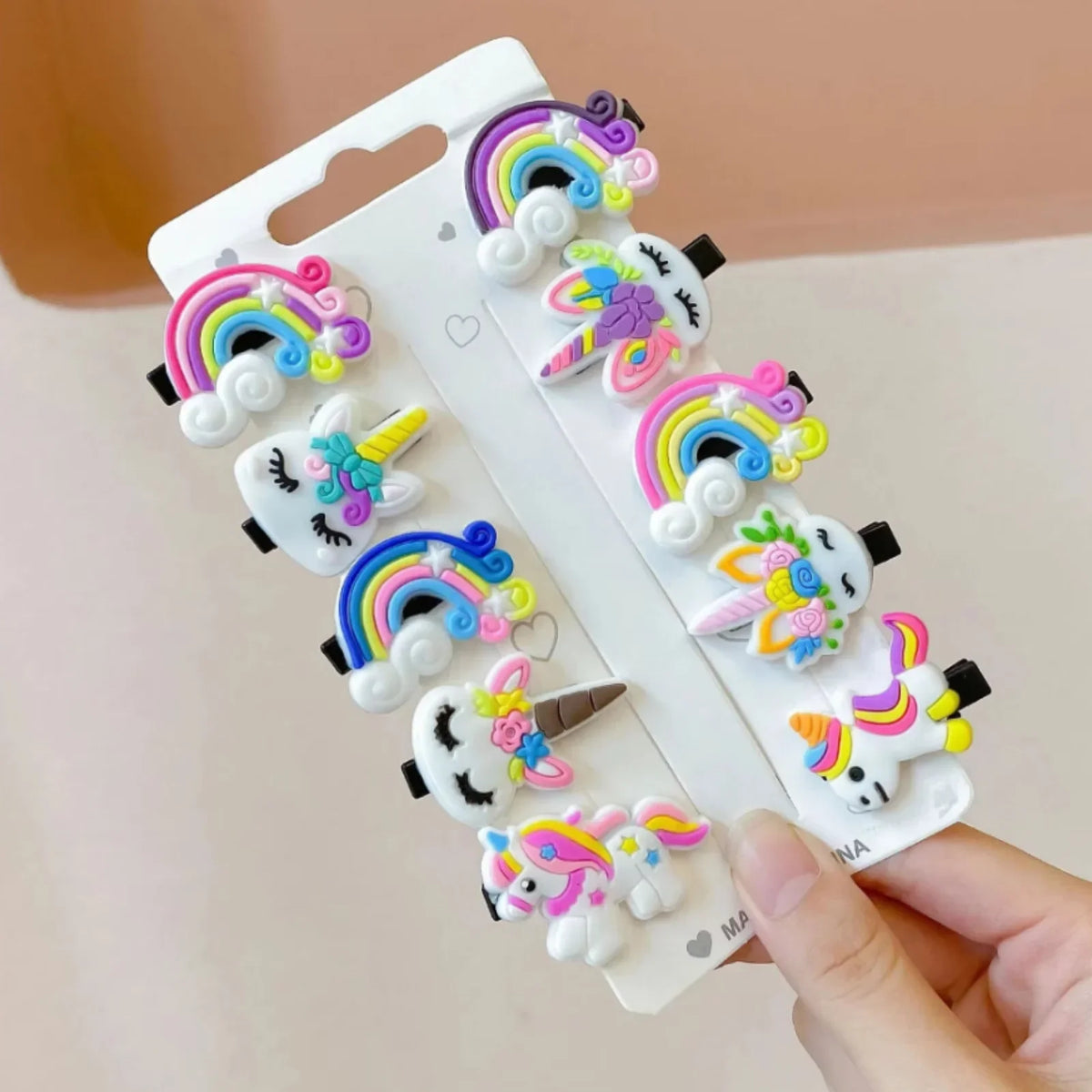 Girls Cartoon Unicorn Hair Clips - Cute Kids Hairpins, Barrettes and Fashion Hair Accessories Set