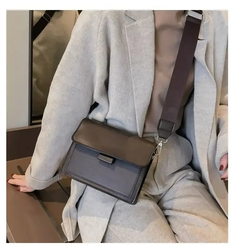 Classic PU Leather Crossbody Bag for Women – Fashion Shoulder Messenger, Travel Handle Flap Handbag