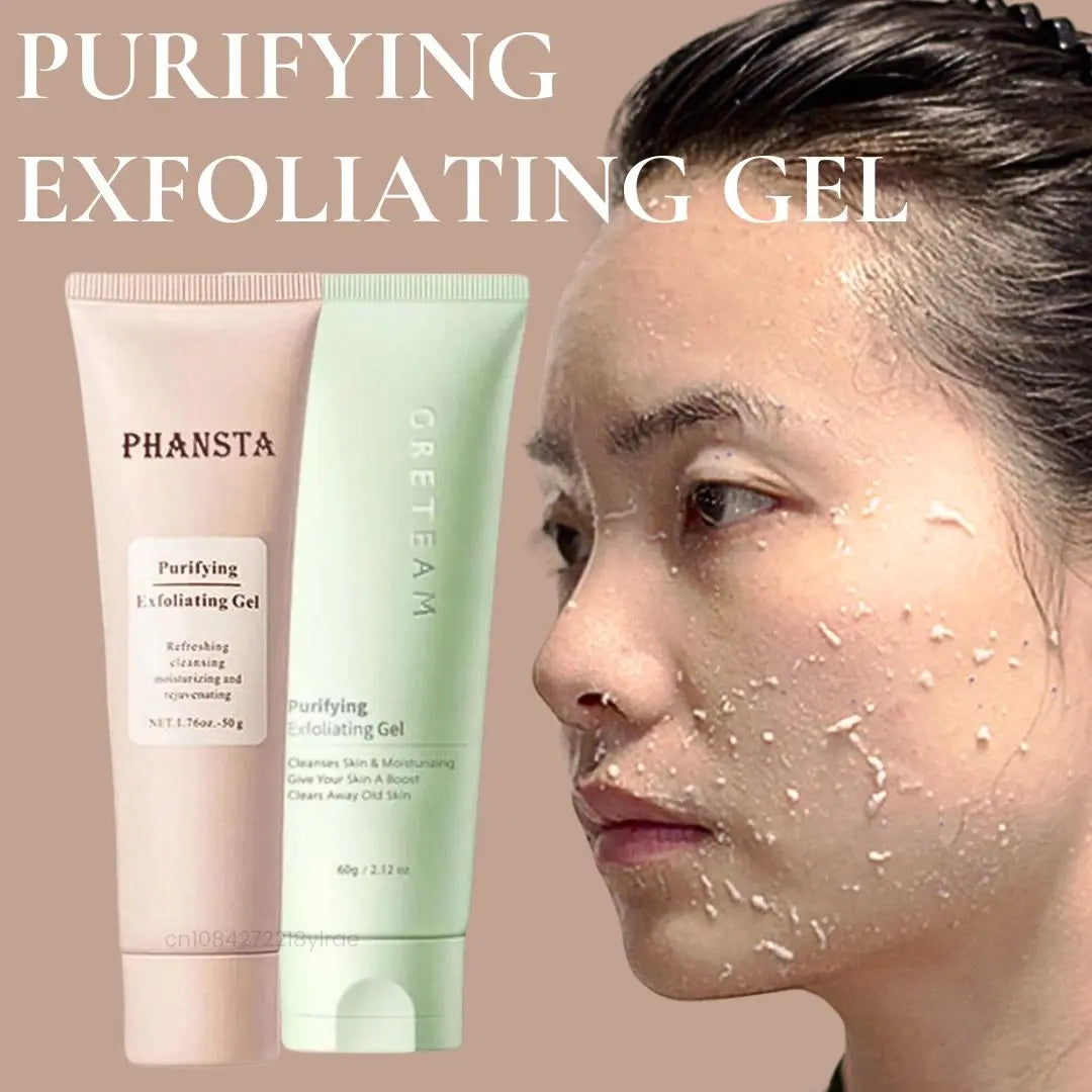 Face Exfoliating Gel - Deep Pore Cleansing, Dead Skin Removal & Moisturizing Facial Scrub