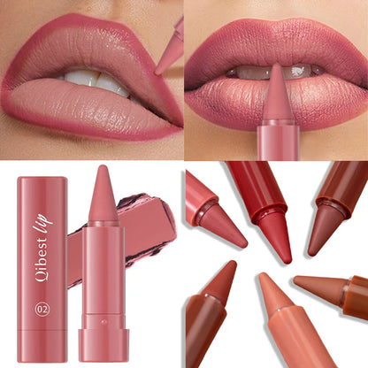 Twist-Up Lip Liner & Lipstick Pen – Multipurpose Velvet Matte Waterproof Lip Contour & Powder Blusher Rouge Makeup