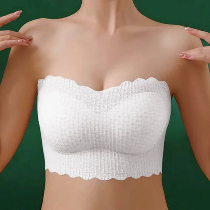 Women’s Seamless Strapless Bralette – Wireless Push-Up Tube Top Bra, Invisible Support Lingerie for Wedding & Everyday Wear