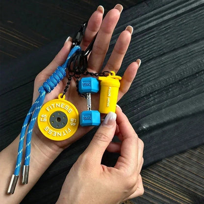 Fitness Keychain - Gym Lover Sports Charm for Workout Bags & Water Bottles