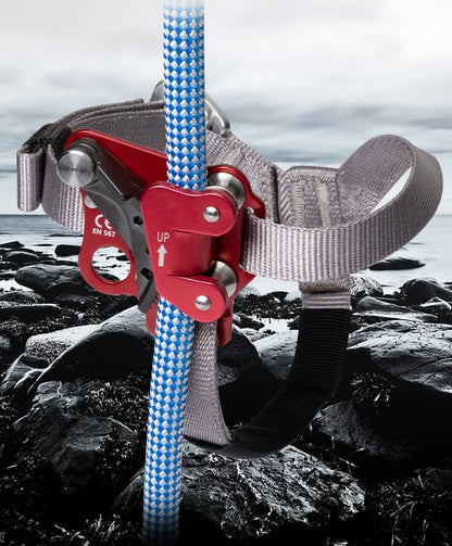 Outdoor SRT Foot Ascender with Pedal Belt – Left/Right Rock Climbing Anti-Fall Rope Riser Gear