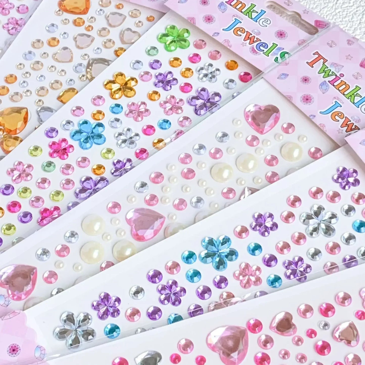 Glitter Face Rhinestone Stickers - Kids Eye & Face Diamond Jewels for Festival Makeup, Parties & Creative Looks