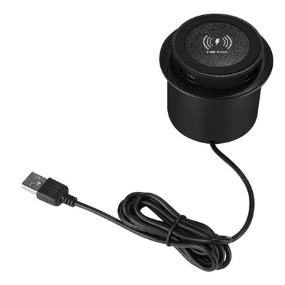 30W Wireless Desktop Charger – Fast Wireless Charging for iPhone, Samsung, Huawei, Xiaomi | Dual USB Phone Charging Station