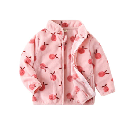 Jumping Meters Dinosaur Zipper Jacket – Kids Fleece Coat with Pockets, Fashionable Outerwear for Boys & Girls