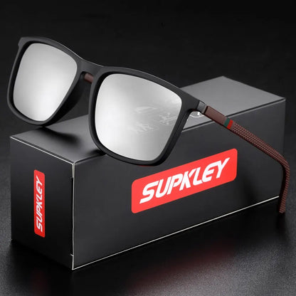 SUPKLEY Polarized Sports Sunglasses for Men – Lightweight Comfortable Square Sun Glasses with Original Case