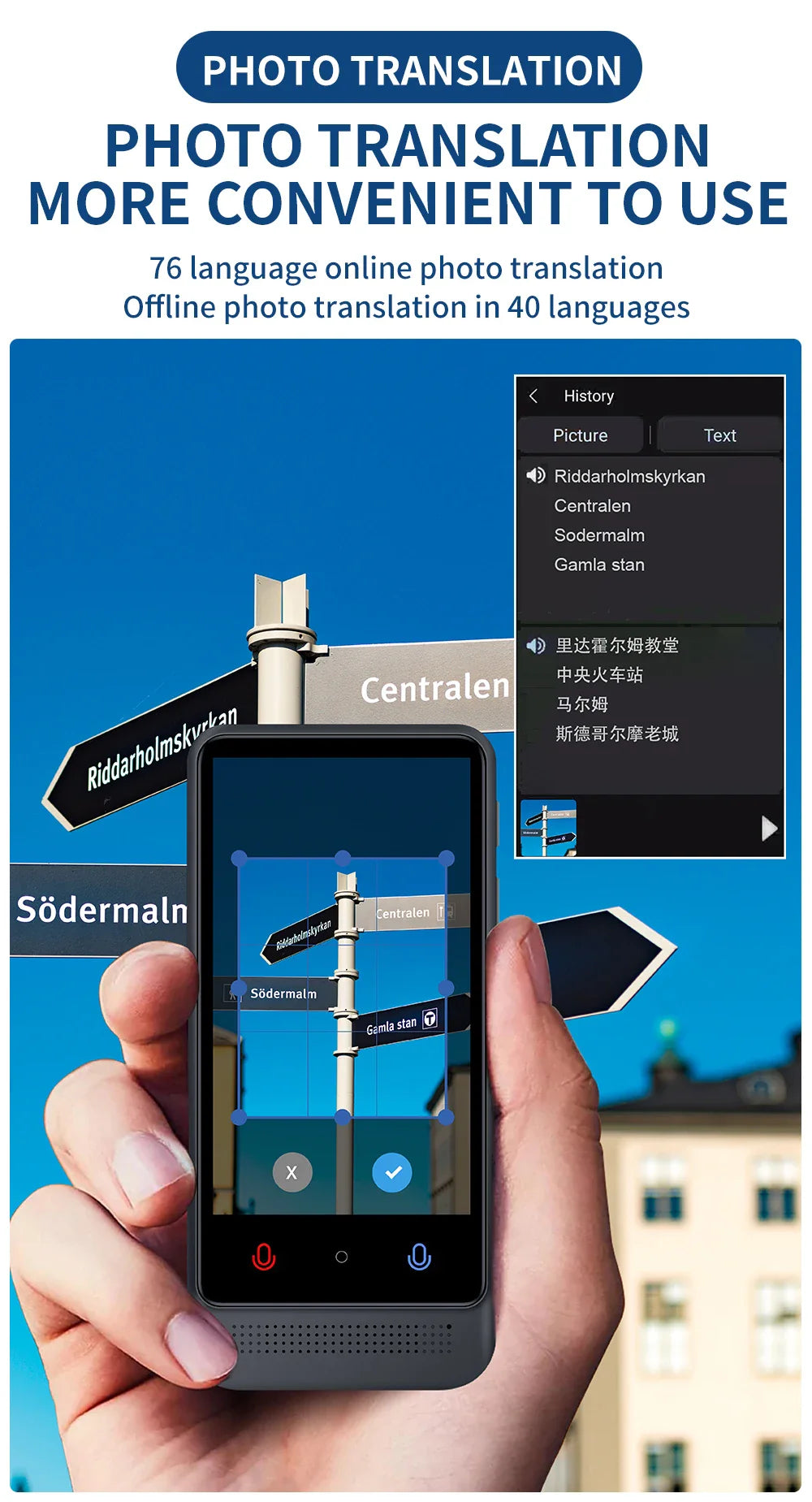Intelligent Offline Translator – 137 Languages, AI ChatGPT Translation Device for Polish, Ukrainian, Turkish, Russian & More