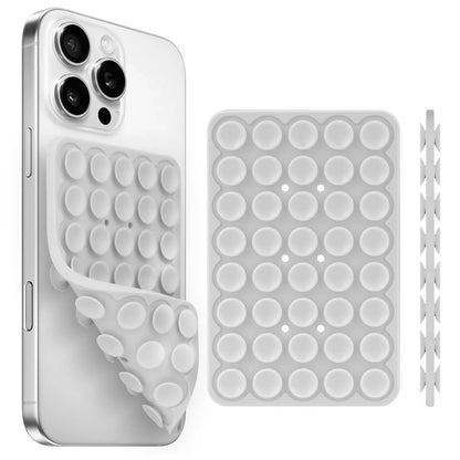 Silicone Suction Cup Phone Holder – Double-Sided, Anti-Slip Mobile Mount, Detachable Rubber Pad for Smartphones