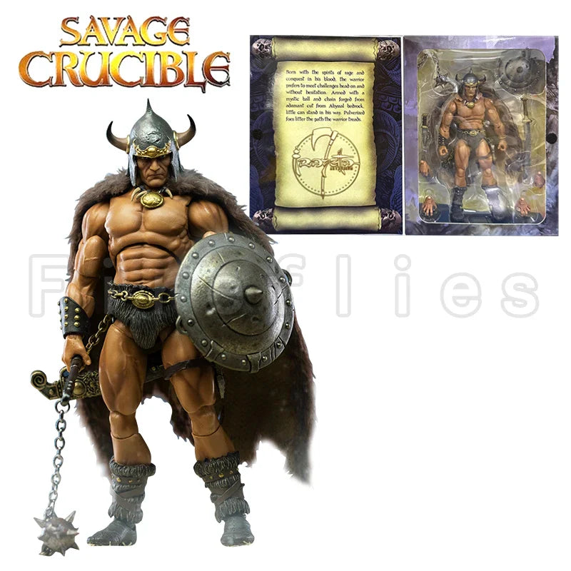 1/12 7-Inch Savage Crucible Action Figure — Harbinger Studios Wave 2 Jaeger Nashom Krieger Whoman Barbarian Anime Collectible Gift