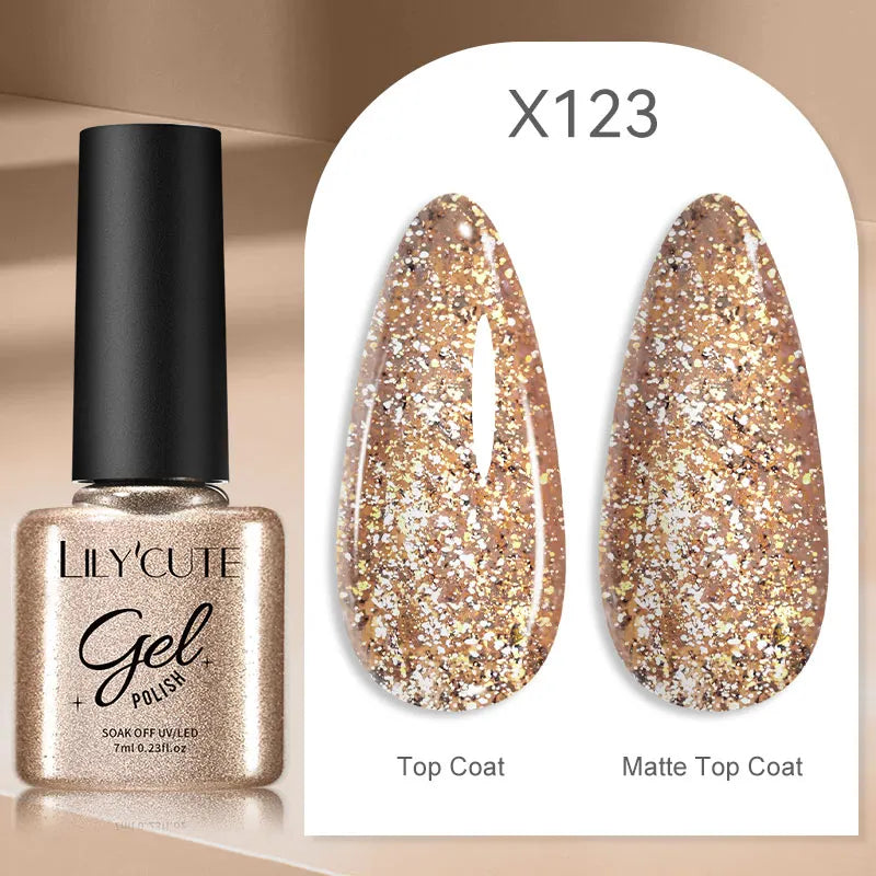 LILYCUTE 5ml Silver Metallic Liner Gel Polish – Super Bright UV Nail Art Stripe & Drawing Paint Varnish, Mirror Effect Graffiti Gel