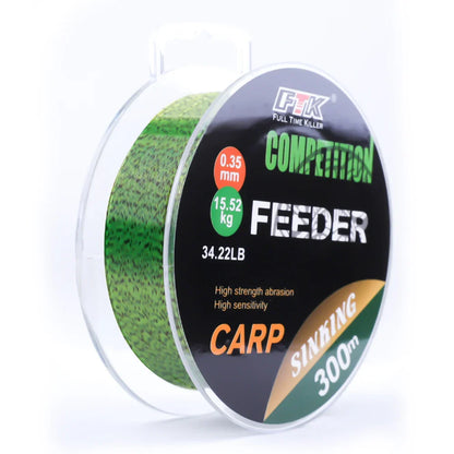 FTK 3D Invisible Carp Fishing Line Nylon Monofilament – Super Strong Fluorocarbon 150m/300m Tensile Fishing Line for Carp & Freshwater Fishing