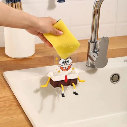 SpongeBob SquarePants Dish Washing Brush – Reusable Sponge and Scouring Pad for Kitchen Cleaning