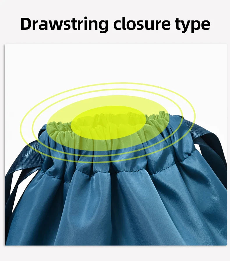Drawstring Fitness Bag — Lightweight Multi-Pocket Gym Backpack with Separate Shoe Compartment, Foldable Outdoor Training Bag