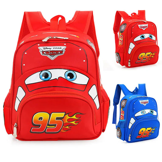 Disney Car Children's Backpack - Safety Bag for Kindergarten Boys, Ages 3-6, Ideal for Primary School Students