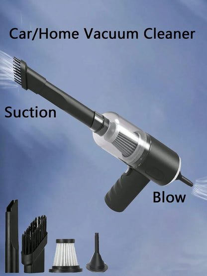 3-in-1 Portable Car & Home Vacuum Cleaner – Suction, Blowing, and USB Rechargeable