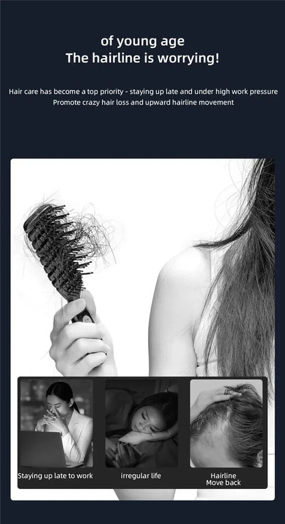 Electric EMS Scalp Massager Comb – LED Light Head Massager with Hair Oil Applicator for Relaxation & Hair Growth, Suitable for All Hairstyles