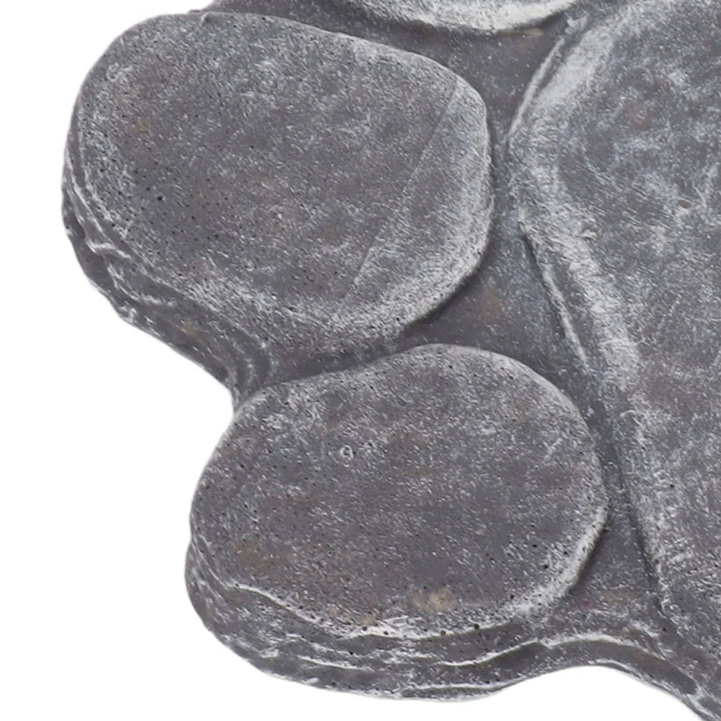 Dog Pawprint Memorial Stone – DIY Lettering Dog Grave Marker Pet Monument for Outdoor Lawn & Patio (15.5x17.5cm)