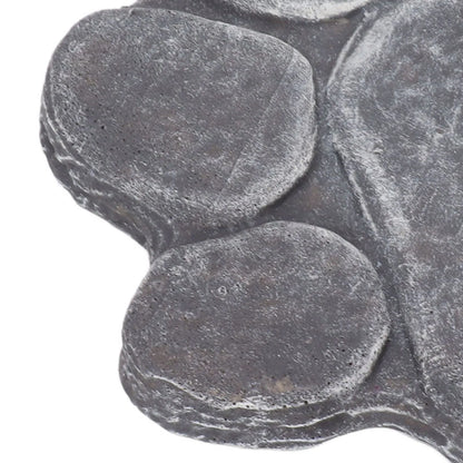 Dog Pawprint Memorial Stone – DIY Lettering Dog Grave Marker Pet Monument for Outdoor Lawn & Patio (15.5x17.5cm)