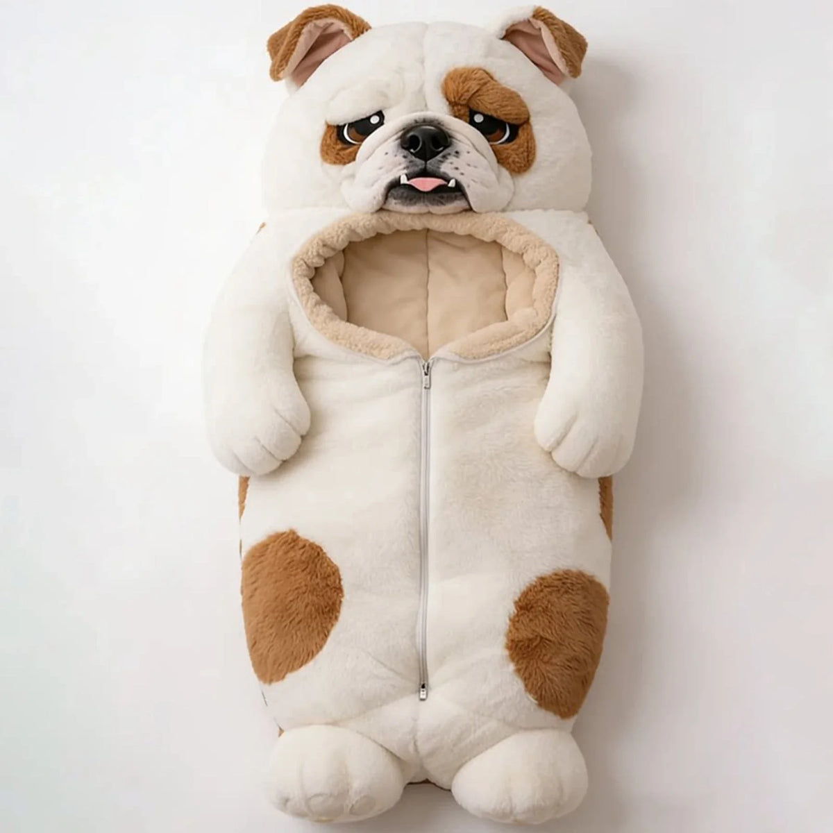 190x80cm Plush Animal Sleeping Bag for Adults – Soft Envelope Slumber Sack with Cat, Frog, Shark & Rabbit Designs for Home & Travel