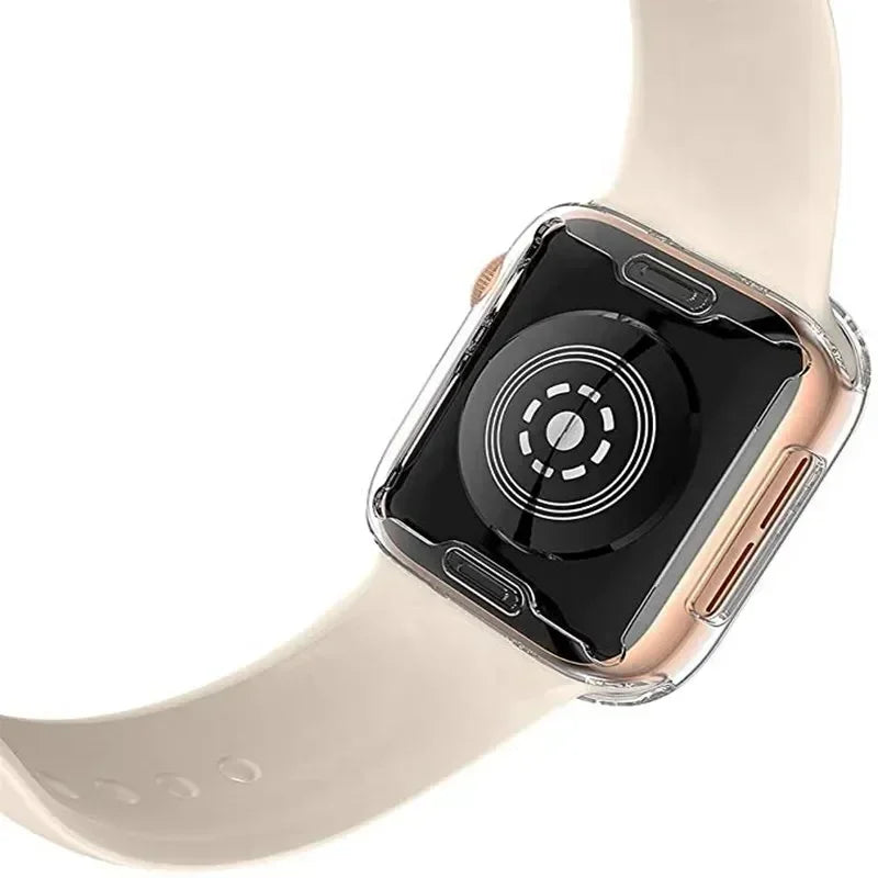 Soft TPU Full Case Screen Protector for Apple Watch Series 2-10 & SE/Ultra – 41mm-49mm iWatch Cover