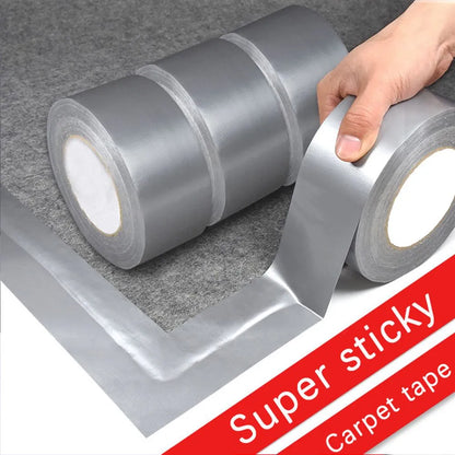 Super Sticky Cloth Duct Tape - Heavy Duty Industrial Adhesive Tape for Carpet Binding, Floor Repair, Waterproof Bundles