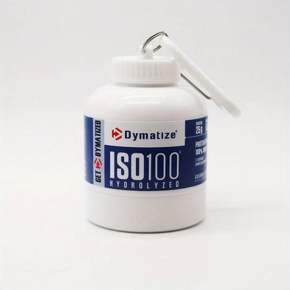 100ML Mini Portable Protein Container - Outdoor Sport Powder Bottle with Whey Keychain, Health Funnel & Medicine Box