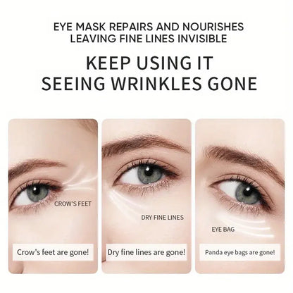 60PCS Seaweed Hyaluronic Acid Eye Masks – Collagen Eye Patches for Dark Circles & Facial Care