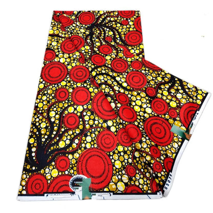 African Real Print Ankara Wax Fabric - Soft 100% Cotton Pagne 6 Yards