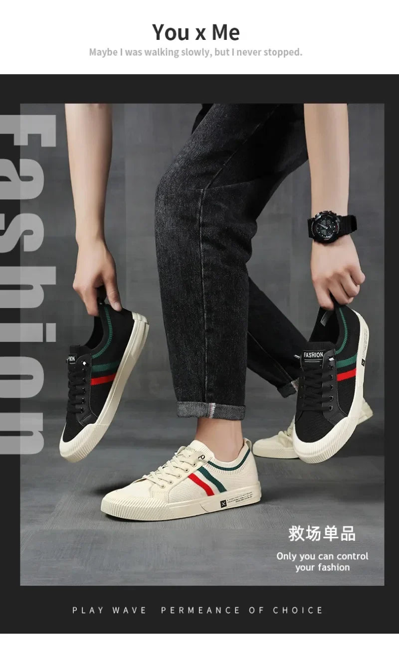 Luxury Men's Casual Sneakers – Fashionable Breathable Mesh Walking Loafers, Outdoor Flats Zapatos Para Hombres