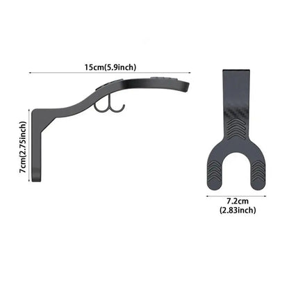 Motorcycle Helmet Holder Wall Mount - Head Gear Hook & Hat Hanger Stand for Helmets, Football & Bicycle Caps