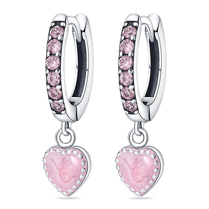 2024 New 925 Sterling Silver Rectangular Hoop Earrings with Zircon - Golden Luxury Wedding Gift for Women