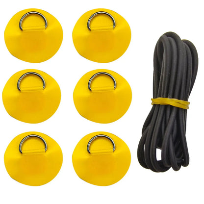 6.5CM D-Ring PVC Patch – Inflatable Boat, Kayak, SUP, Dinghy & Canoe Rope Ring Attachment