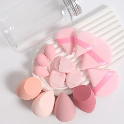 12/14PCS Makeup Sponge Set – Cosmetic Blender Beauty Eggs & Mini Finger Puffs for Foundation