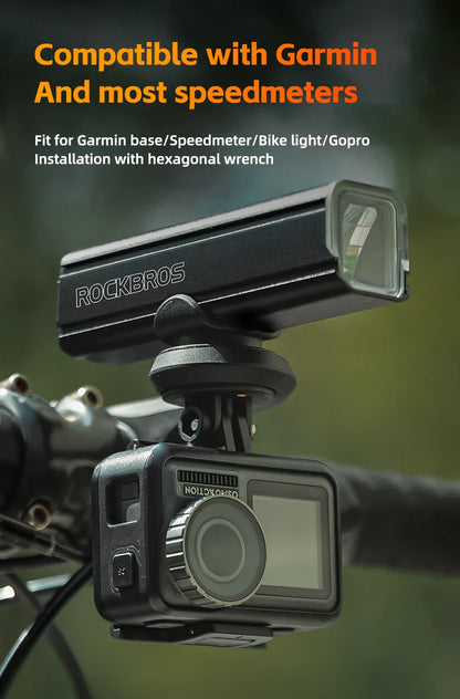ROCKBROS Light Bracket – Nylon Bicycle Code Table Holder for Mountain & Road Bikes, Sports Camera & Lamp Extension Base