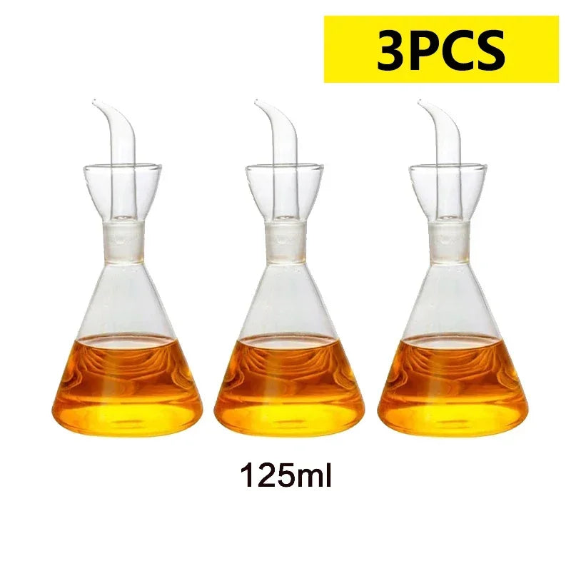 High Borosilicate Glass Oil & Vinegar Pot – Leak-Proof Kitchen Seasoning Bottle